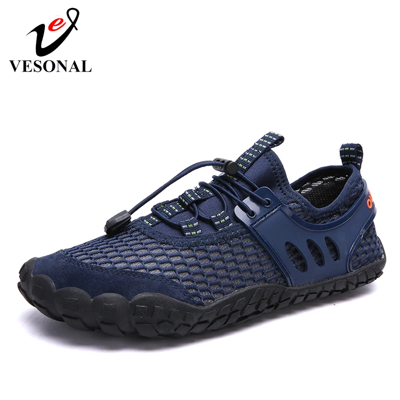 VESONAL 2019 Summer Slip-on Breathable Mesh Shoe Sneakers For Men Shoes Out door Wading Water Male Loafers Casual Walking | Обувь