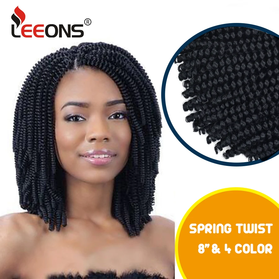 Leeons Spring Twist Hair Extension Crochet Braids Ombre Braiding Hair