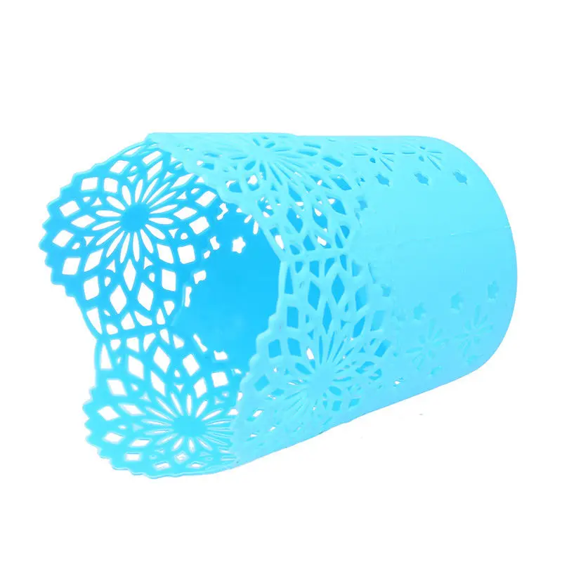 Storage Basket Desktop Storage Basket Plastic Hollow Cutter Basket Storage Box Flower Pen Pot Makeup Brush Holder Baskets