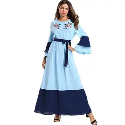 Восточный халат из марокена Vestido Катар ОАЭ Абаи Дубай Арабский Мусульманский платье ХИДЖАБ КАФТАН Eid одеяние мусульмане Longue Sukienki Рамадан