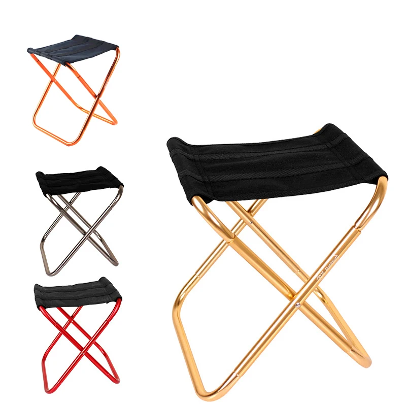 

Outdoor Leisure Aluminum Folding Stool Oxford Cloth Material Camping Barbecue Beach Fishing Stool Portable Mini Mazar