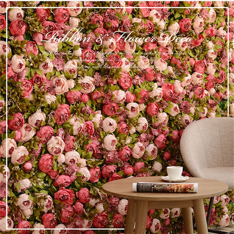 Details about   40X60CM Artificial Peony Flower Wall Party Wedding Arch Background 