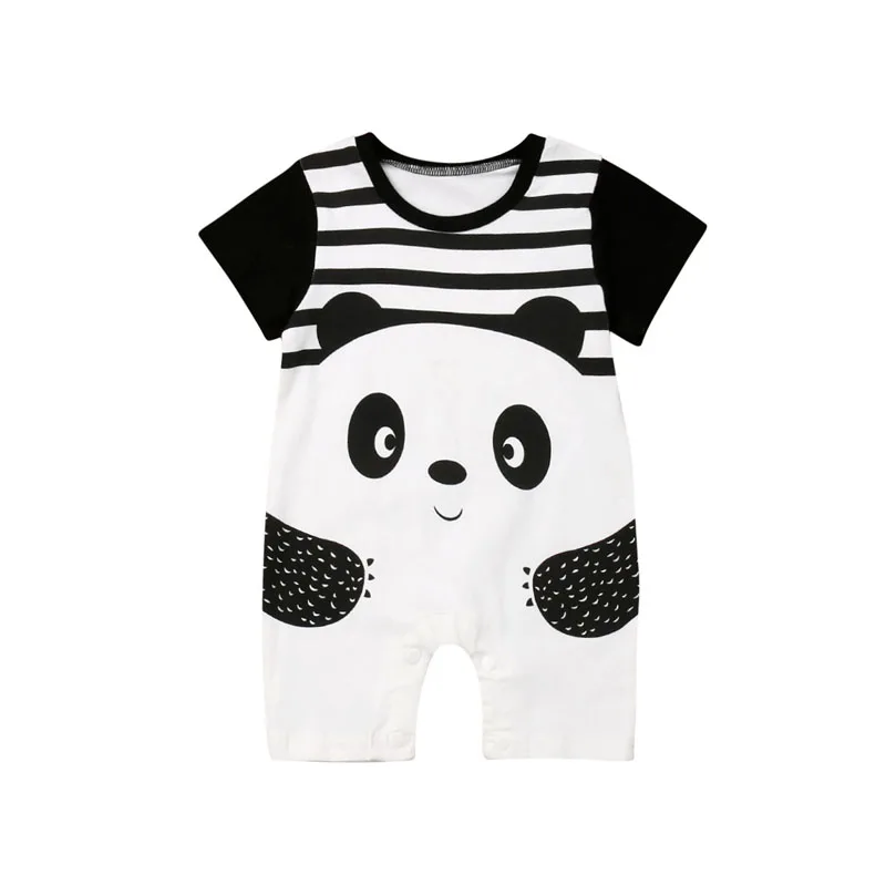 

Focusnorm Toddler Baby Boys Girls 0-3T Romper Print Cartoon Panda Romper Jumpsuit Overall Outfits
