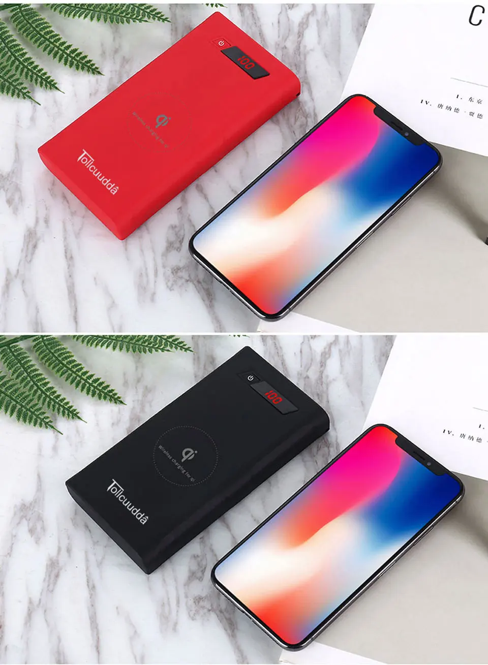 2018 New Portable Power Bank Fast Qi Wireless Charger For iPhone X 8 Plus Dual USB Power Bank For Samsung S9 S8 Plus 2018 New Portable Power Bank Fast Qi Wireless Charger For iPhone X 8 Plus Dual USB Power Bank For Samsung S9 S8 Plus