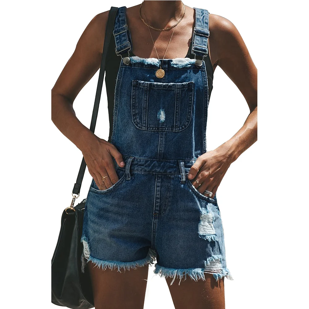 

Fashion Sling Short Denim Jumpsuit Shorts Female Summer New Casual Women Loose Thin Slim Sling Playsuits Dungarees Femme 2019