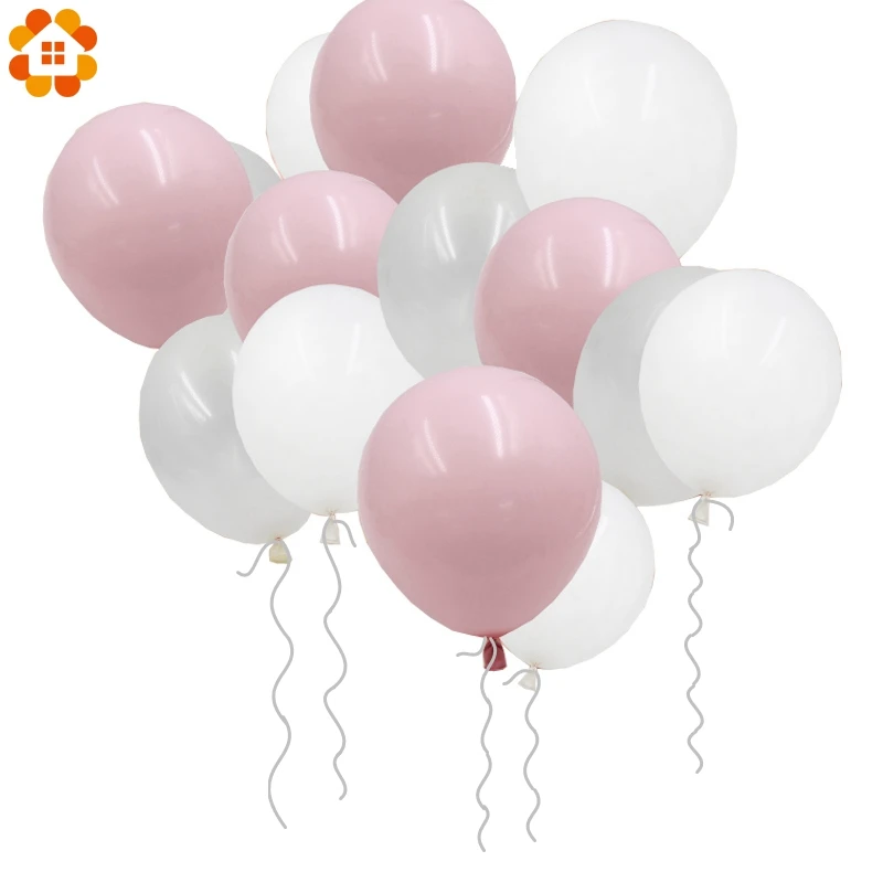 30 шт 10 дюймов белые/розовые/прозрачные надувные латексные шары для дома