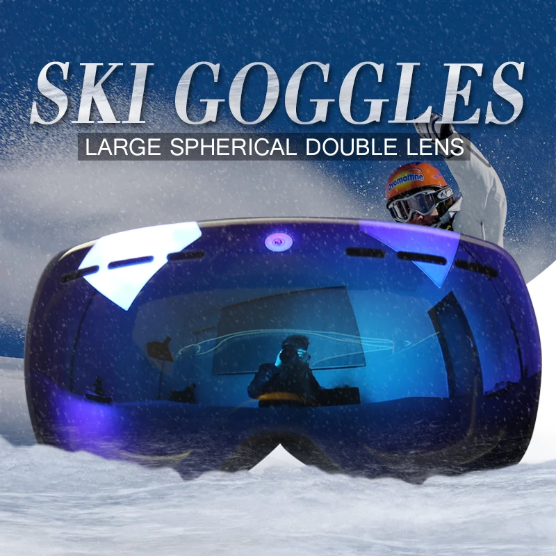 Gafas de esquí de invierno deportes de nieve Snowboard con Anti-niebla doble lente máscara de esquí gafas de esquí de las mujeres de los hombres de nieve snowboard gafas