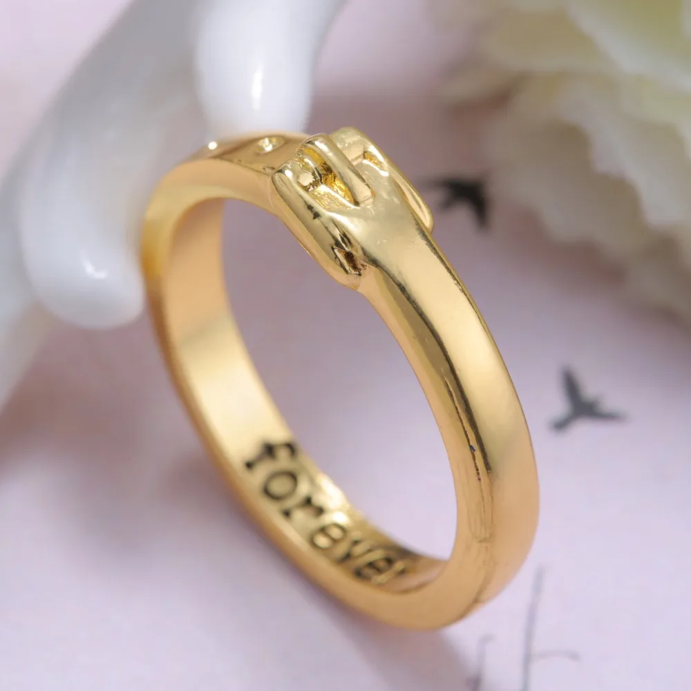 Rinhoo для женщин мужчин Forever Lover ювелирные изделия Золото Серебро Цвет Нержавеющая сталь кольцо девушка невесты Свадебные обручальные парные кольца подарок