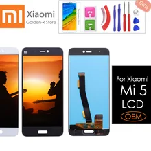 5,1" дисплей для Xiaomi Mi 5 ЖК-дисплей сенсорный экран для Xiaomi Mi 5 ЖК-экран в сборе дисплей дигитайзер Замена+ подарки