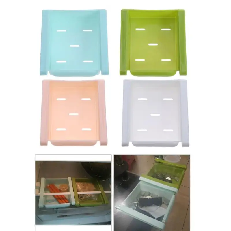 

Pulling Type Sundries Storage Box Refrigerator Container Desktop Remote Control Small Objects Save Space Keep Fresh Container