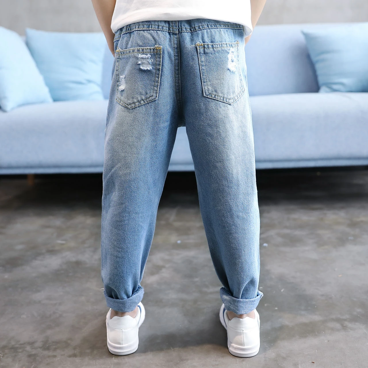 Anos de Idade Calças para Meninos do Bebê Calças de Brim Venda Quente Meninos Jeans Lavado Buraco Coreano Verão Crianças Lazer Roupas Adolescente 4-13 5 do bebê calças de brim verão crianças