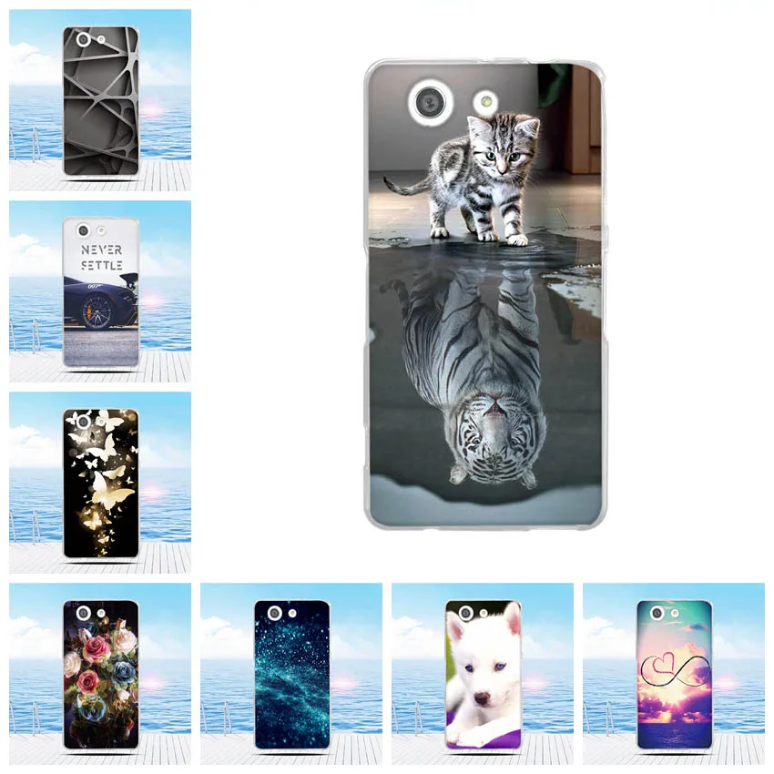 

for Sony Xperia Z3 Compact Mini D5803 D5833 Case Cartoon 3D Relief Printing for Sony Z3 mini Back Cover TPU Soft Silicone Case
