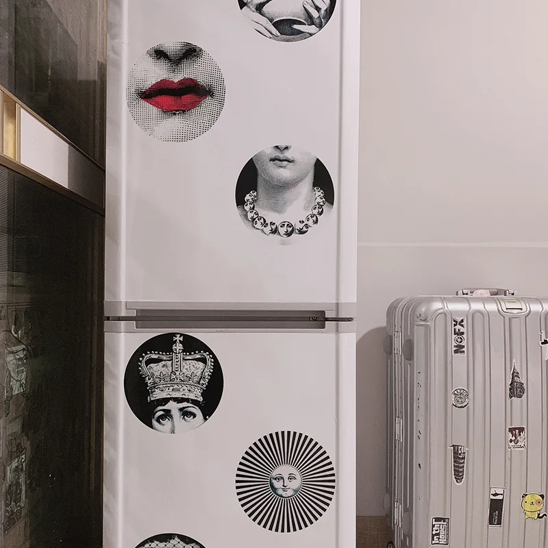 Fornasetti прозрачные наклейки стены декоративные классической художественной обои разделены роспись стены стикеры DIY украшения стены