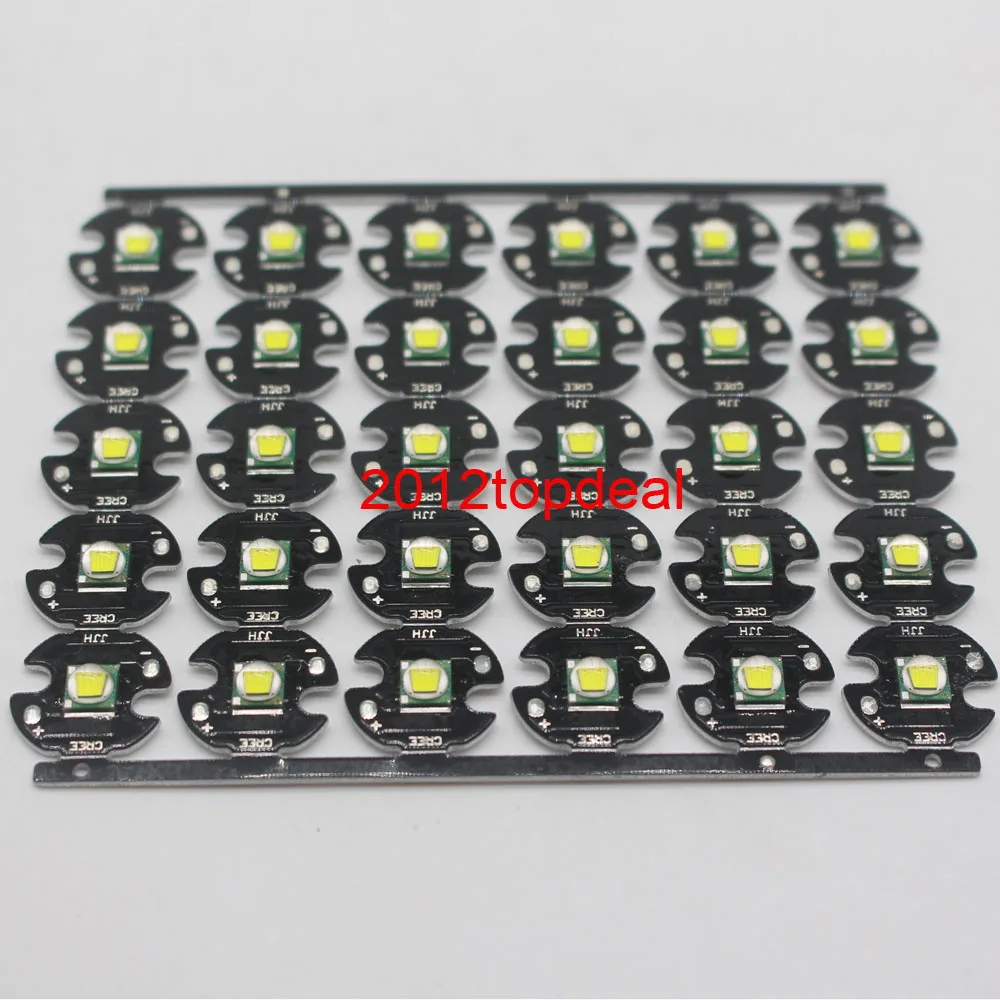 

10 PCS CREE XML XM-L T6 LED U2 10W WHITE Warm White High Power LED Emitter Diode with 12mm 14mm 16mm 20mm PCB for DIY