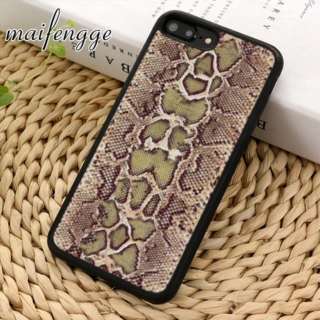 Maifengge чехол с леопардовым принтом змеиной кожи для iPhone 5 6 6s 7 8 plus 11 12 Pro X XR XS max Samsung S7