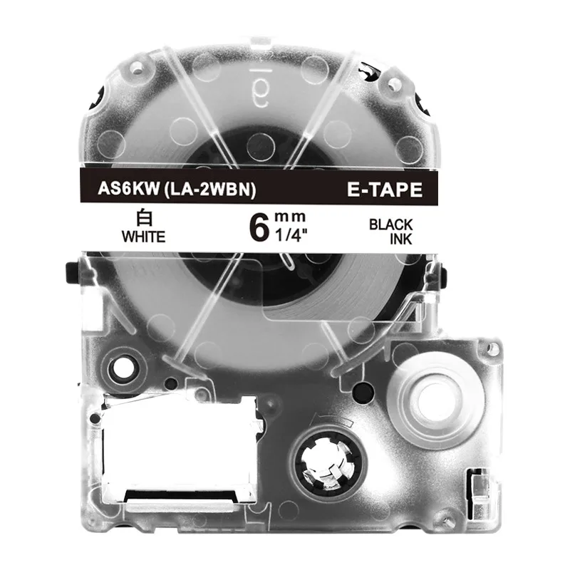 Unistar 5 шт. SS6KW LC-4WBN 6 мм X 8 м черный на белом Совместимость для Epson и King Jim ленты с лейблом производитель этикеток LW300 LW400 OK300