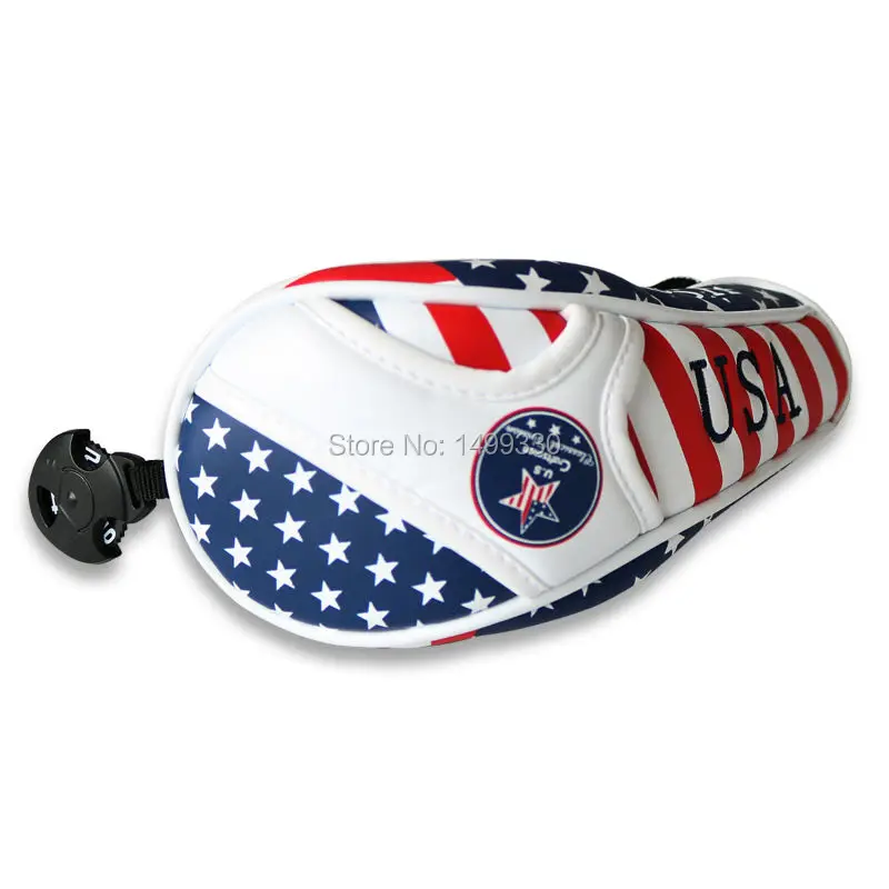 Головные уборы для гольфа из искусственной кожи с флагом США Craftsman|head cover|leather golf