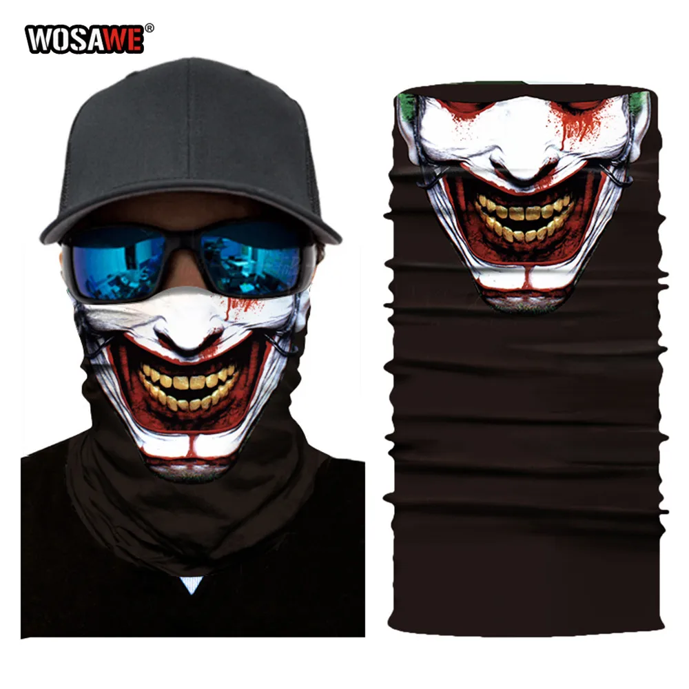 WOSAWE سلس ماجيك بالاكلافا دراجة نارية وجه قناع 3D التزلج ركوب وشاح الرقبة درع المضادة للأشعة فوق البنفسجية الشمس دفئا القبعات