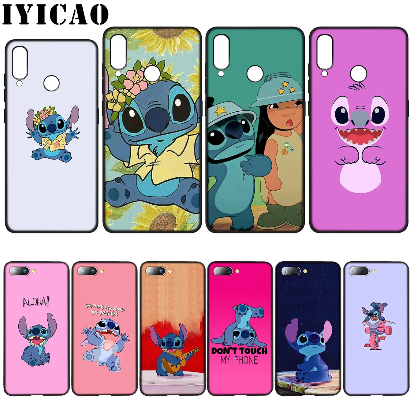 IYICAO cute cartoon Lilo Stitch 11111 Silicone Soft Case for Huawei Y7 Y6 Prime Y9 2018 Honor 8C 8X 8 9 10 Lite 6A 7C 7X 7A Pro |