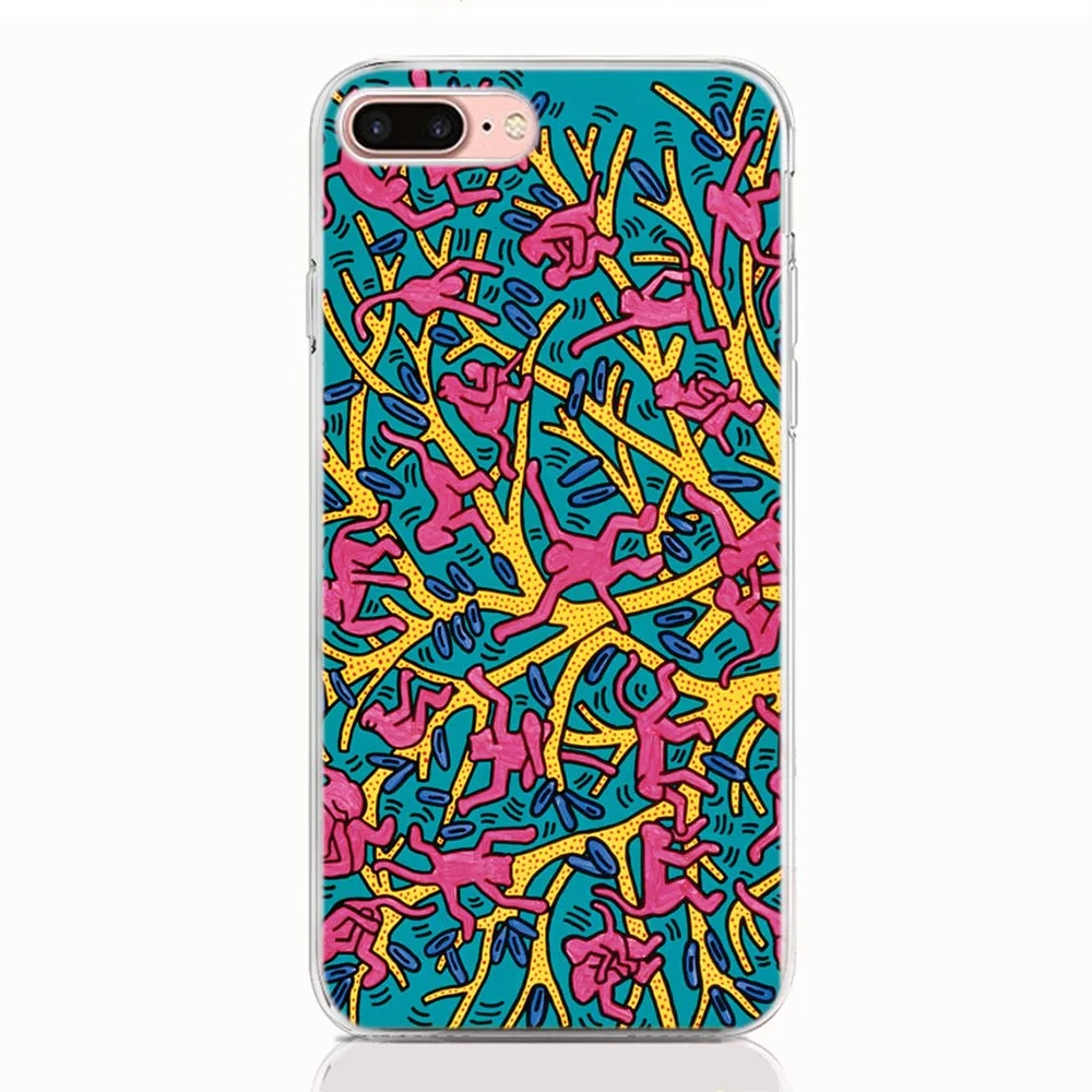 Для Google Pixel 4 4XL 3A XL 3 2 2XL 3XL Мягкий силиконовый чехол из ТПУ с принтом Keith Haring задняя крышка Защитный ковер чехол на корпус телефона - Цвет: A08