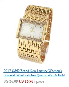 G& D Роскошные Брендовые женские часы золотые кварцевые наручные часы дамский браслет часы Relogio Feminino reloj mujer дропшиппинг подарок