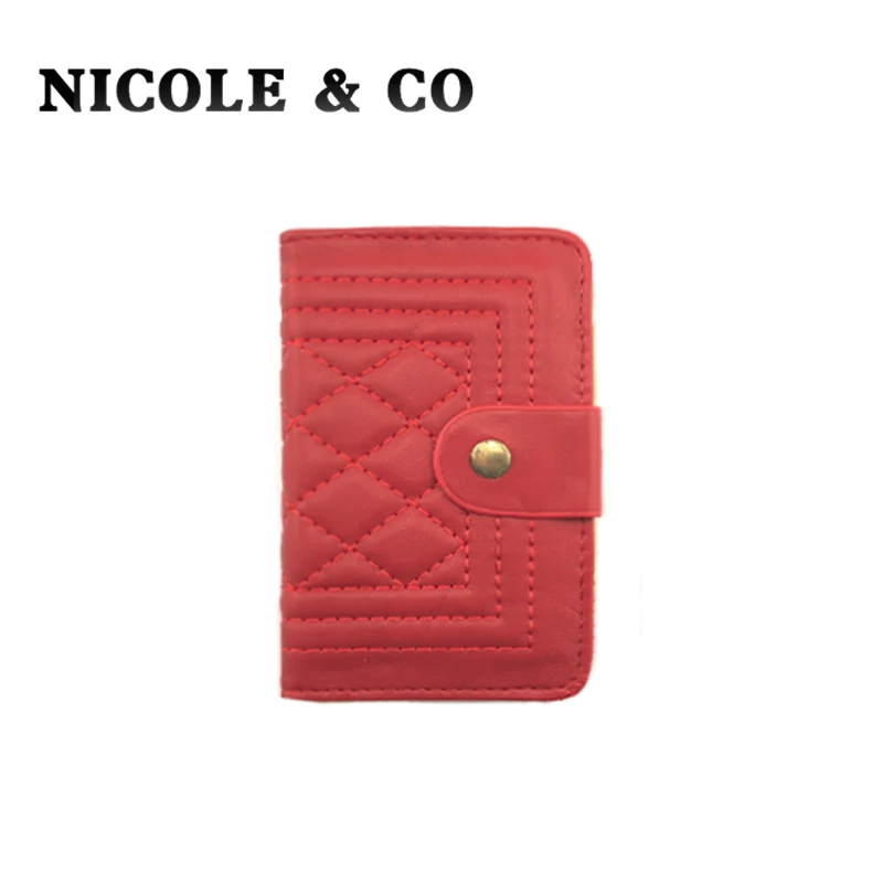 NICOLE & CO PU кожаный чехол для карт 28 бит визитница мужчин и женщин кредитная карта