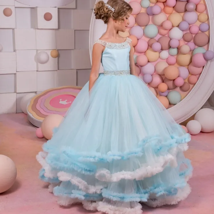 

Girls Hollow to Floor Party Dress Kids Girl Wedding Birthday Ball Gown Princess Dress Girls Costume Kids beautiful dresses