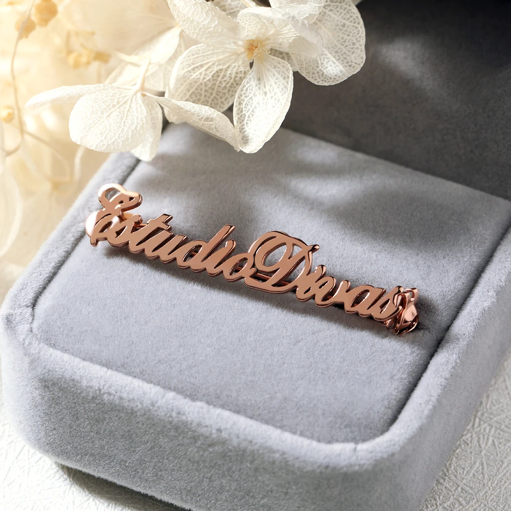 Custom Name Brooch Pins initial Brooch Initial Letters Brooches Handmade Jewelry Wedding Bridesmaid Gifts for Women Men