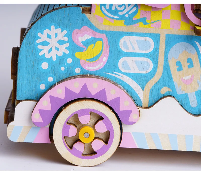 Robotimel DIY мультфильм движущийся вкус деревянная подвижная музыкальная шкатулка Заводной Тип домашний декор красота Подарки для детей друзья AMD61