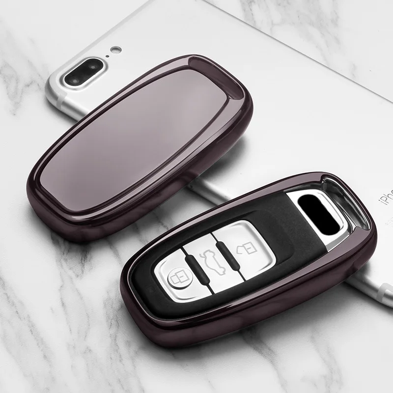 

Hight quality TPU Car Remote Key Fob Cover Case For Audi C6 A7 A8 R8 A1 A3 A4 A5 Q7 A6 C5 Car Key Holder Shell