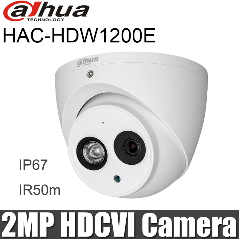 Dahua HAC HDW1200E 2 МП купольная HDCVI камера IR 30m Водонепроницаемая IP67 мини