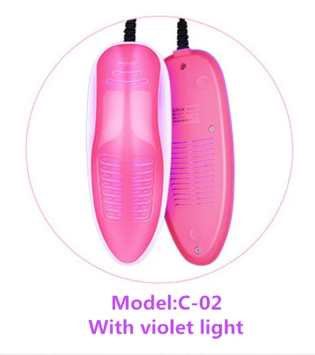 Выдвижной синхронизации фиолетовый обувь для взрослых сушки обуви стерилизации дезодорант 220 В 18 Вт