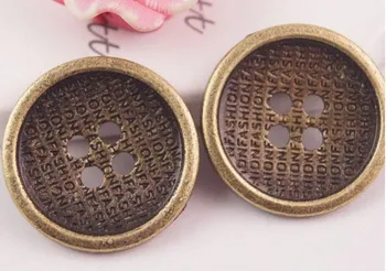 

Wholesale 10 pieces New style Metal fashion Retro bronze jacket Overcoat Shirt Cotton coat Button size 25mm Free shipping