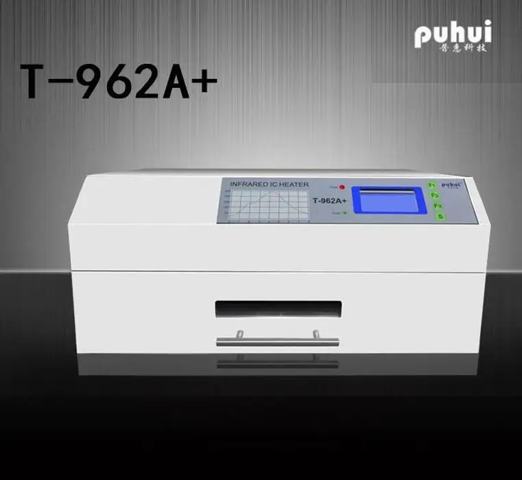 

2300W PUHUI T-962A+ Reflow Wave Oven Infrared IC Heater T962A+ Reflow Oven LED BGA SMD SMT Rework Sation 450*370mm