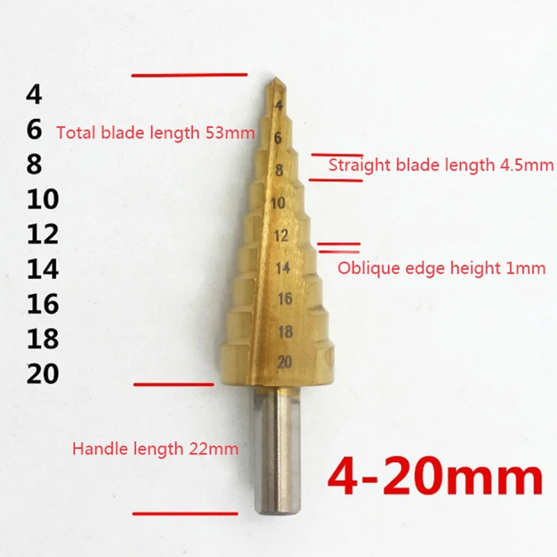 Многофункциональное ступенчатое сверло 4-12/4-20/4-32 стальная пластина открывалка для отверстий Деревообработка треугольная форма сверло пагода сверло