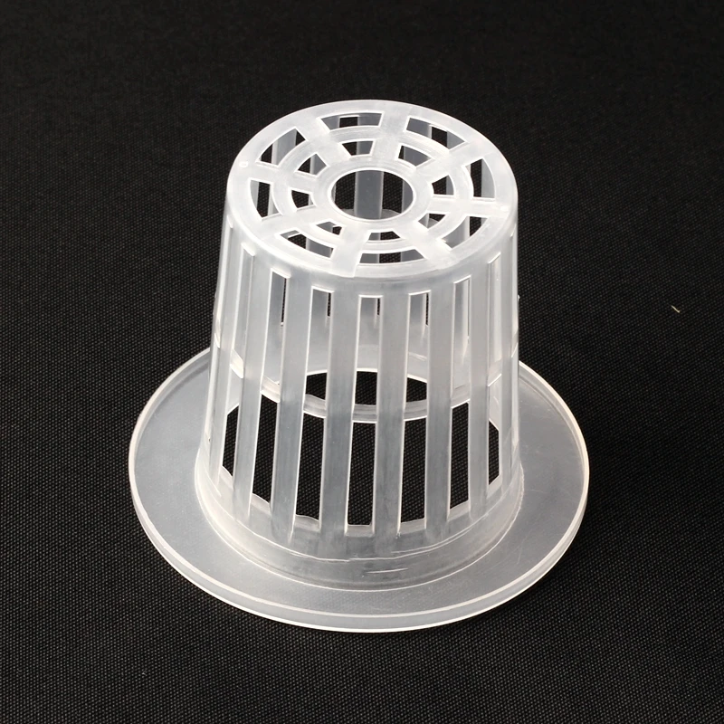 

60pcs Dia58.5mm Nursery Environmental Protection Hydroponics Colonization Basket, Flower Fish Tank Colonization Basket