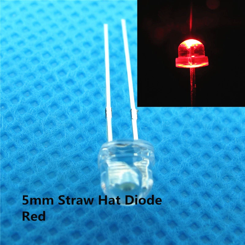 1000 шт. 5 мм красный соломенная шляпа привело Urtal яркий Широкий формат светодиоды Active Компоненты