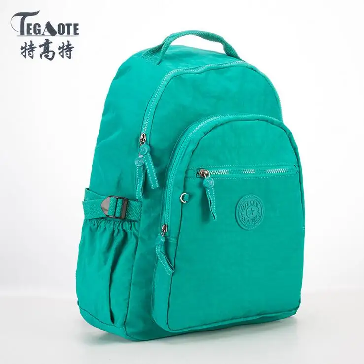 TEGAOTE, рюкзак для девочек-подростков, женский рюкзак, повседневные нейлоновые рюкзаки, Женский Водонепроницаемый Школьный рюкзак, сумка для Dos - Цвет: 9