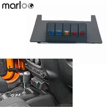 Acessórios do carro de marloo inferior interruptor painel com 5 interruptor de balancim para jeep wrangler 2011- 2017 wrangler jk 2wd 4wd automático