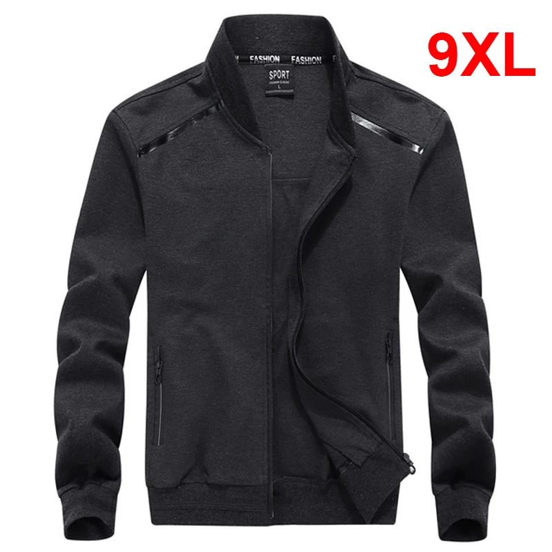 Chaquetas extra grandes informales para hombre, abrigo de Color sólido de talla grande, moda de primavera, chaqueta de abrigo masculina de talla grande 9XL, HN06, 2021