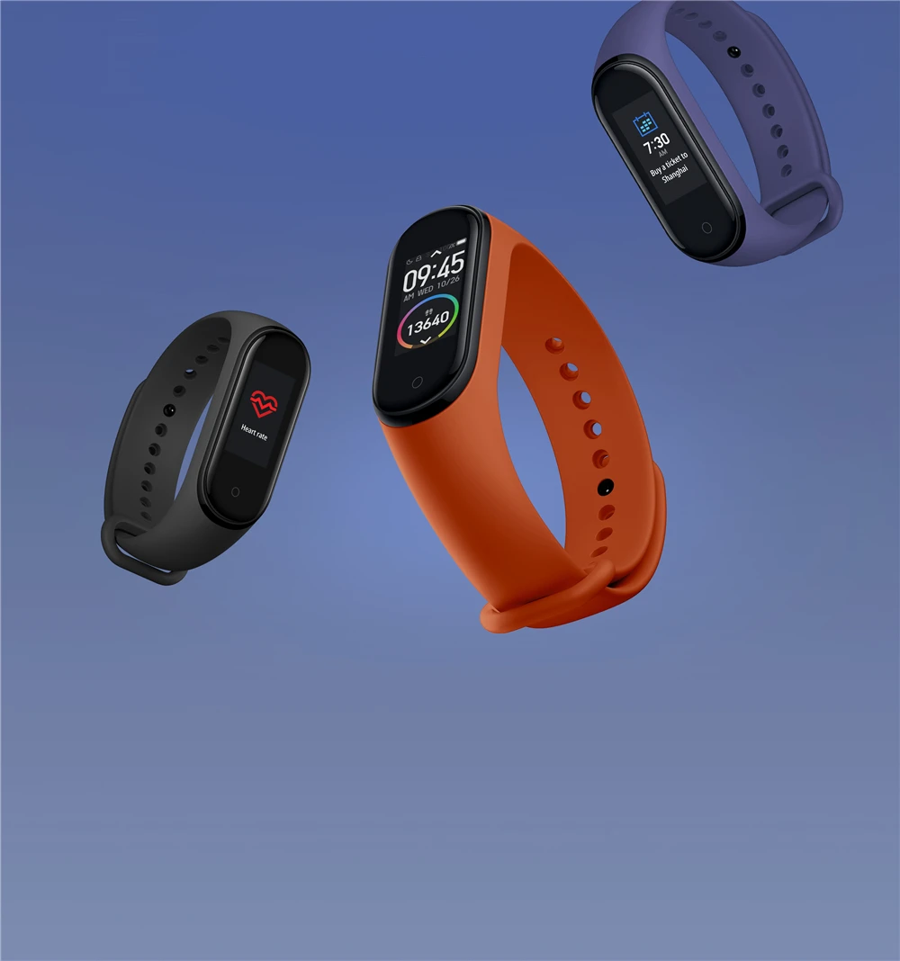 Xiaomi mi Band 4 смарт-браслет mi band 50 м Водонепроницаемость 2.5D Закаленное стекло цветной экран оригинальные часы мониторинг здоровья