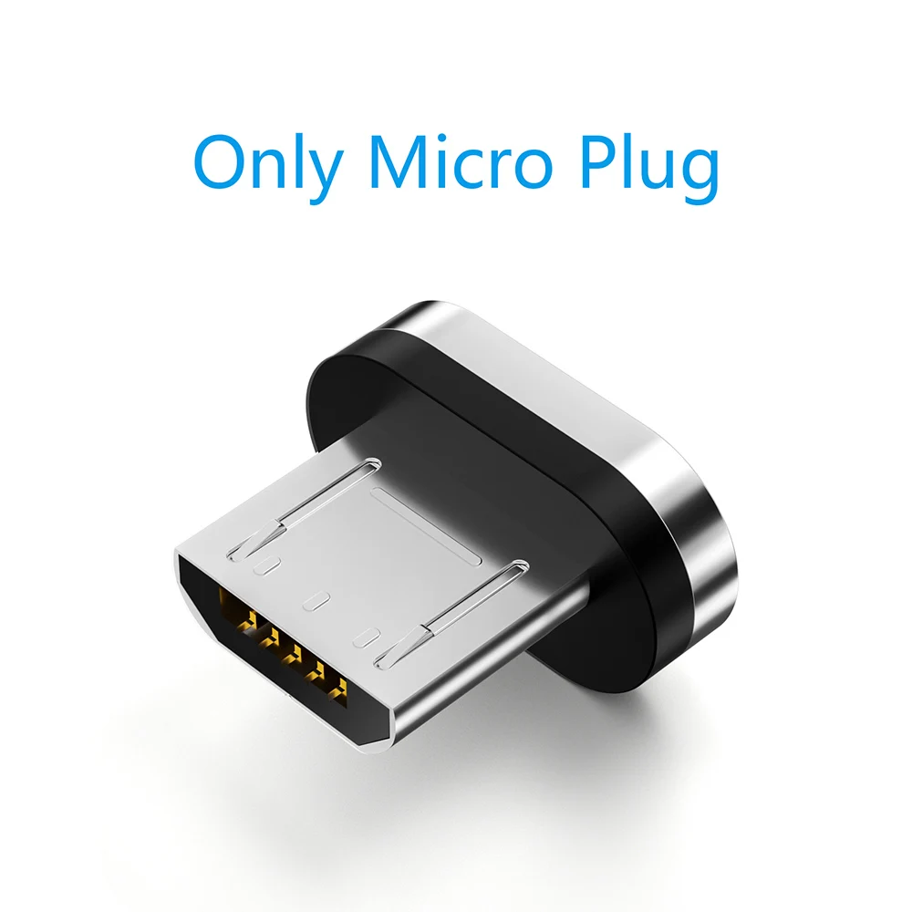 ZRSE Магнитный зарядный Micro Usb кабель для Iphone samsung a50 светодиодный магнитный кабель type C Xiaomi Mi9 Redmi 3A провод для быстрой зарядки - Цвет: PlugMicro