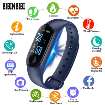 

BINSSAW 2018 Smart Watch Men Women Sport Bracelet Bluetooth Clock Camera Heart Rate Blood Pressure Sleep Monitor Pedometer Band