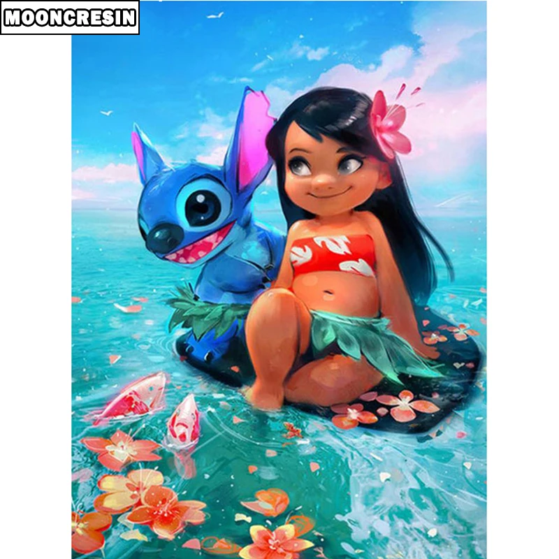 5D Diy Diamond Painting Full Square Girl and Pokemon Diamond Embroidery