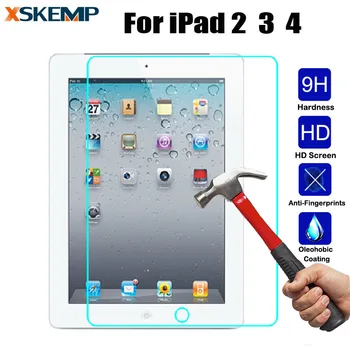 

Tempered Glass For iPad 2 3 4 Protective Film For The Tablet Explosion-Proof Toughened LCD HD Clear Screen Protect Cover Guard