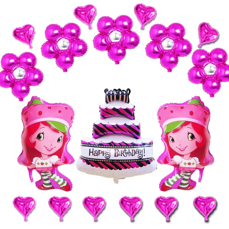 Комплект для дня рождения воздушные шары Принцесса Белоснежка торт цветок Звезда Фольги воздушные шары для девочек день рождения воздушные шары 18 шт./партия