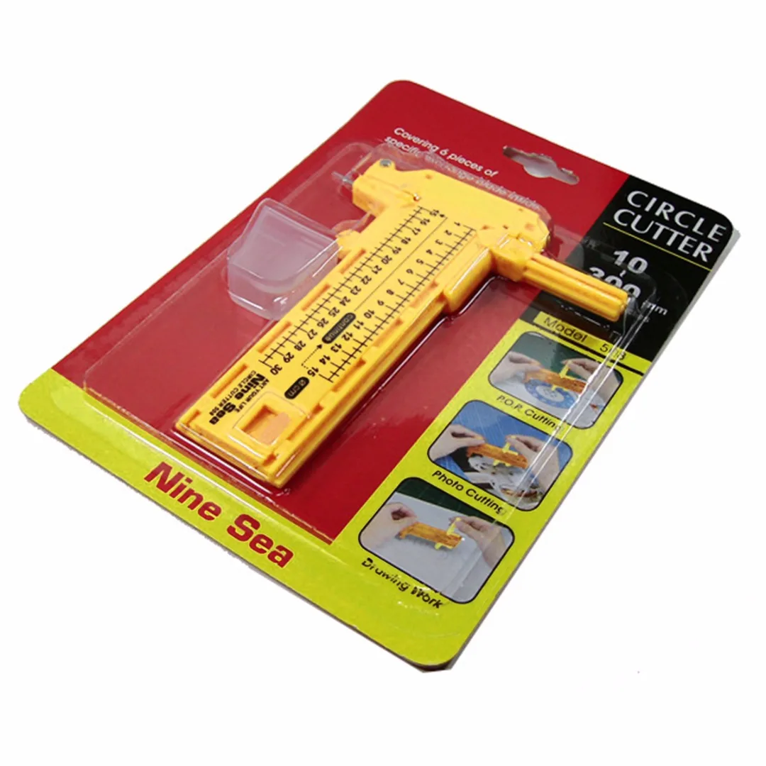 DWZ  New Paper Leather Compass Circle Cutter 1-30cm + 6pcs Spare Blades + 3pcs Leads