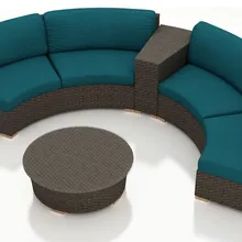 Все погодные наружные 4 шт Круглые наружные плетеные секционные наборы