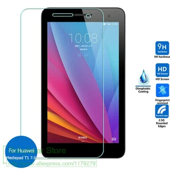 

9H Real Tempered Glass Screen Protector for Huawei MediaPad T1 701w T1 7.0 Plus / MediaPad T2 7.0 Glass Protective Film Tablet