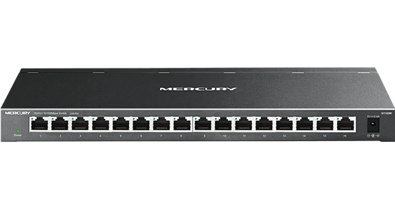 Сталь 16 * RJ45 портов 10/100 Мбит/с быстрый сетевой коммутатор Ethernet авто MDI/MDI X